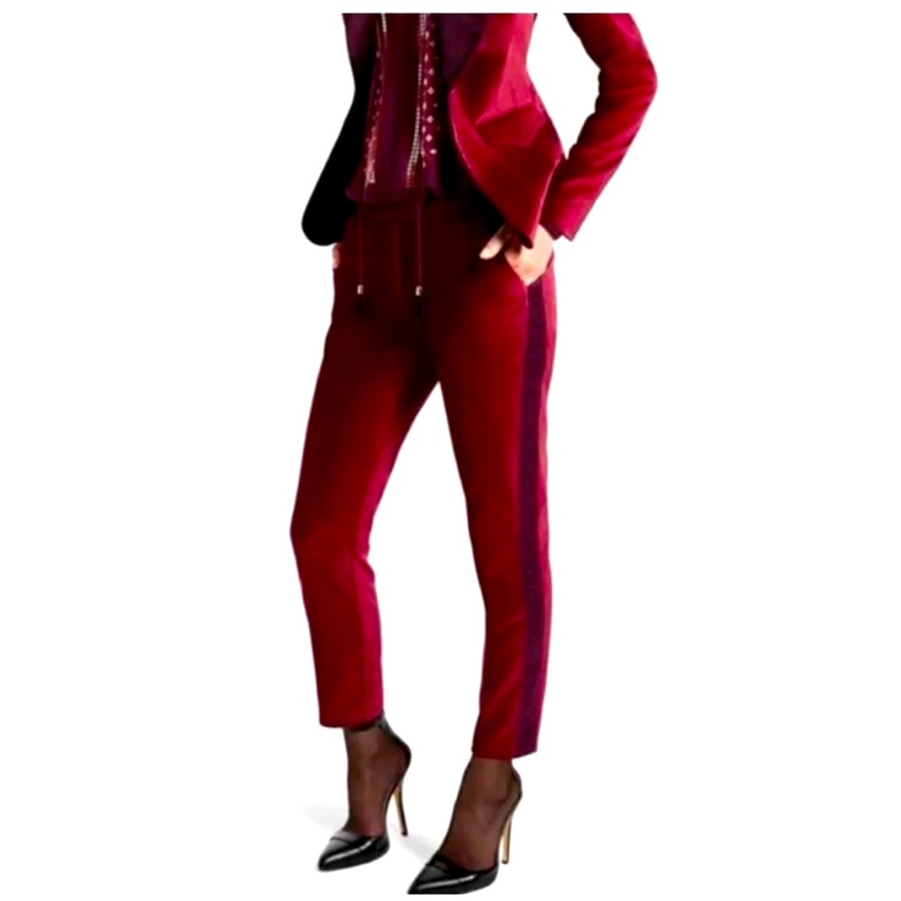 ALTUZARRA x TARGET sz 2 NWTs 20th anniv menswear velvet tuxedo trousers w/stripe